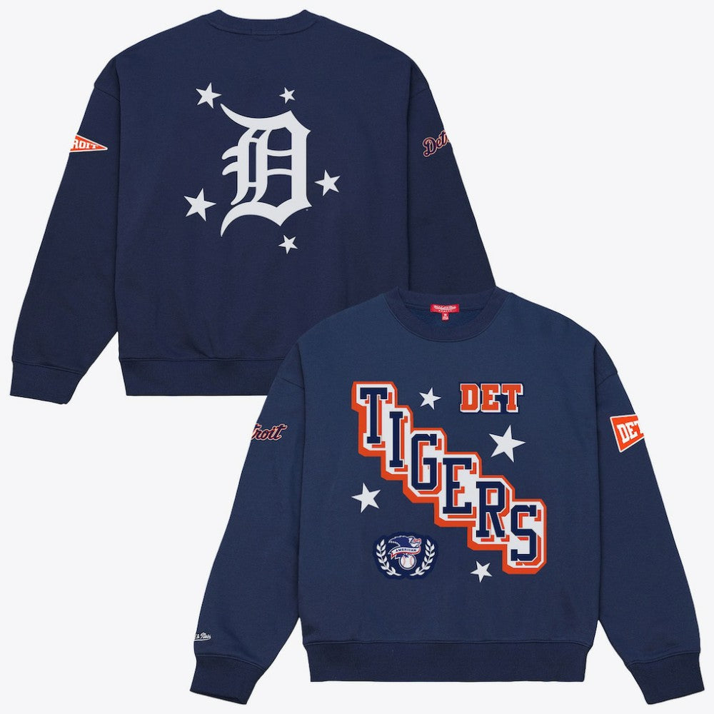 Detroit Tigers Mitchell & Ness Women's Pep Rally Sweatshirt - MLB