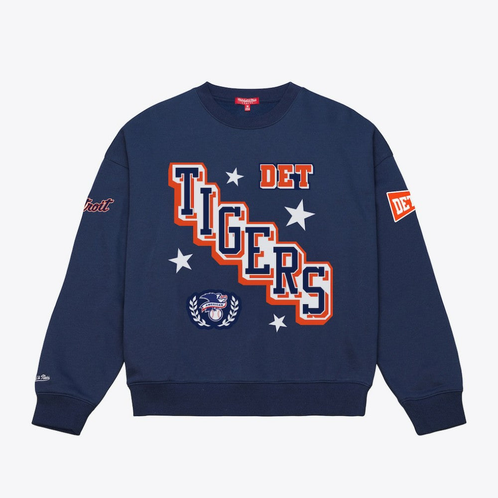 Detroit Tigers Mitchell & Ness Women's Pep Rally Sweatshirt - MLB