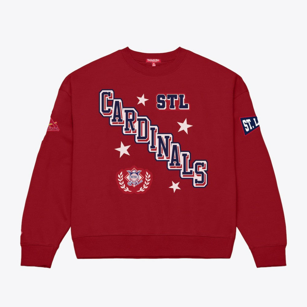 St. Louis Cardinals Mitchell & Ness Women's Pep Rally Sweatshirt - MLB