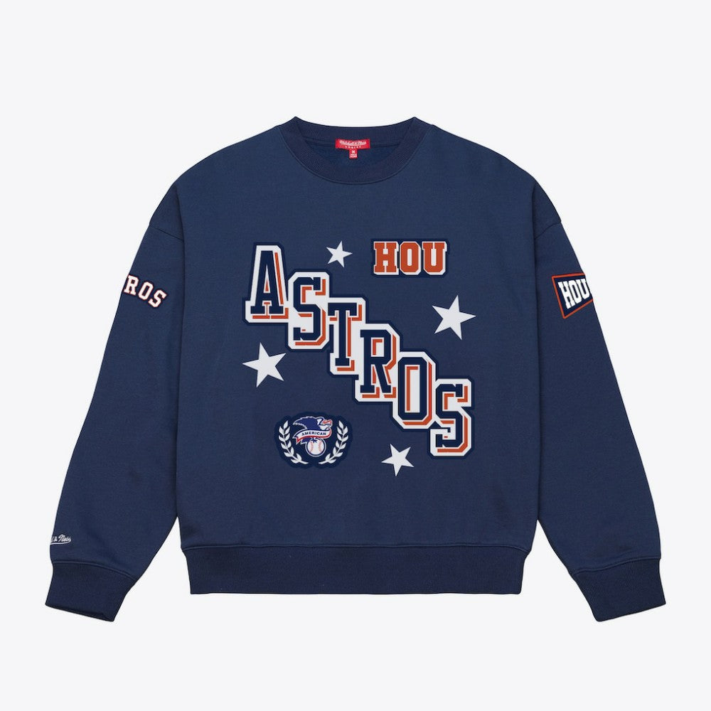 Houston Astros Mitchell & Ness Women's Pep Rally Sweatshirt - MLB