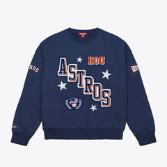 Houston Astros Mitchell & Ness Women's Pep Rally Sweatshirt - MLB