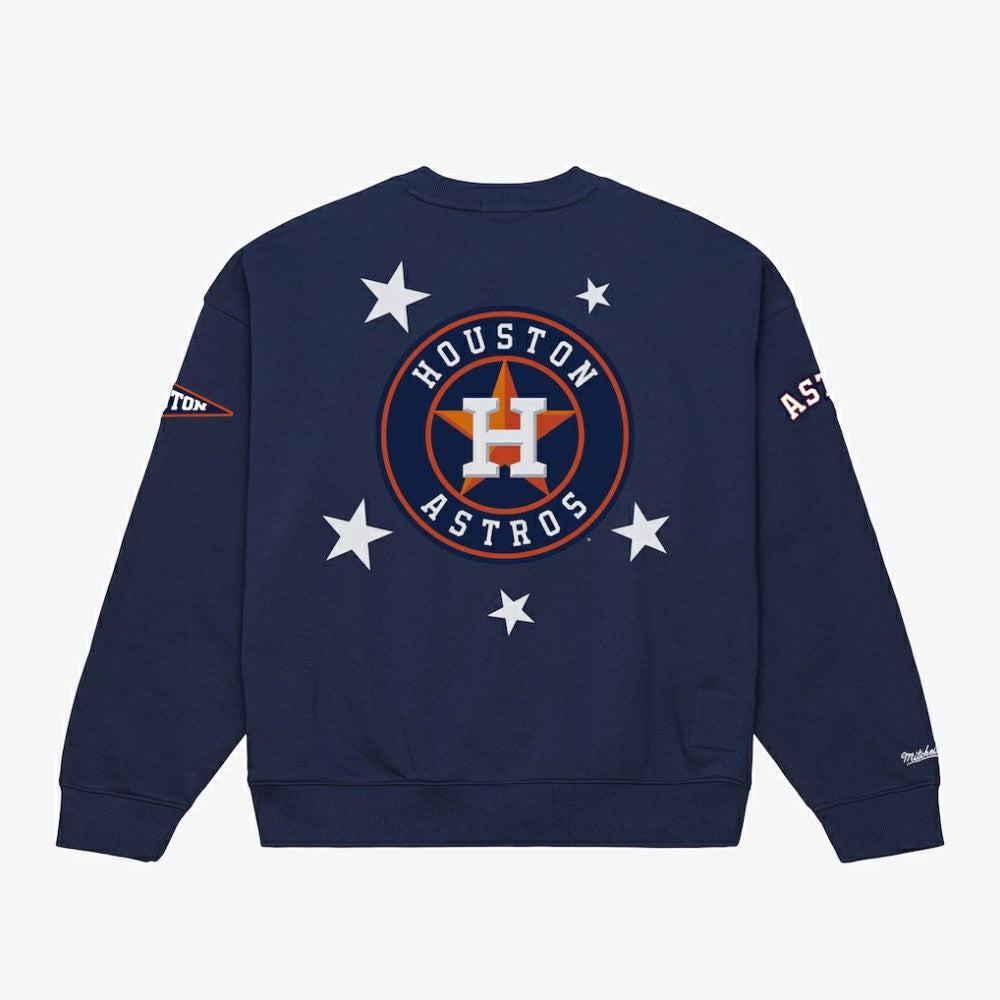 Houston Astros Mitchell & Ness Women's Pep Rally Sweatshirt - MLB