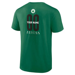 Boston Celtics Center Court Name & Number Custom T-Shirt Kelly Green - NBA