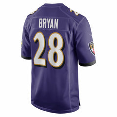 Taven Bryan Baltimore Ravens Team Game Jersey Purple | Nike for Sale