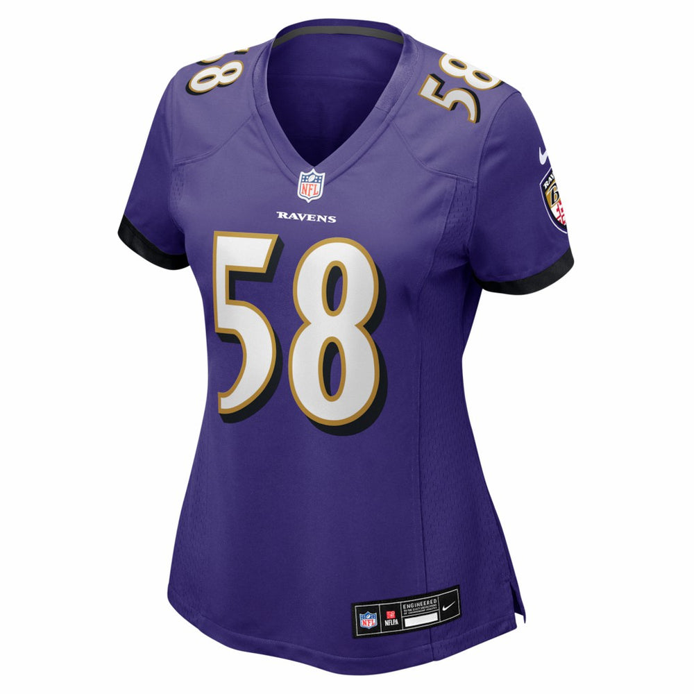 Taven Bryan Baltimore Ravens Women's Team Game Jersey Purple | Nike for Sale