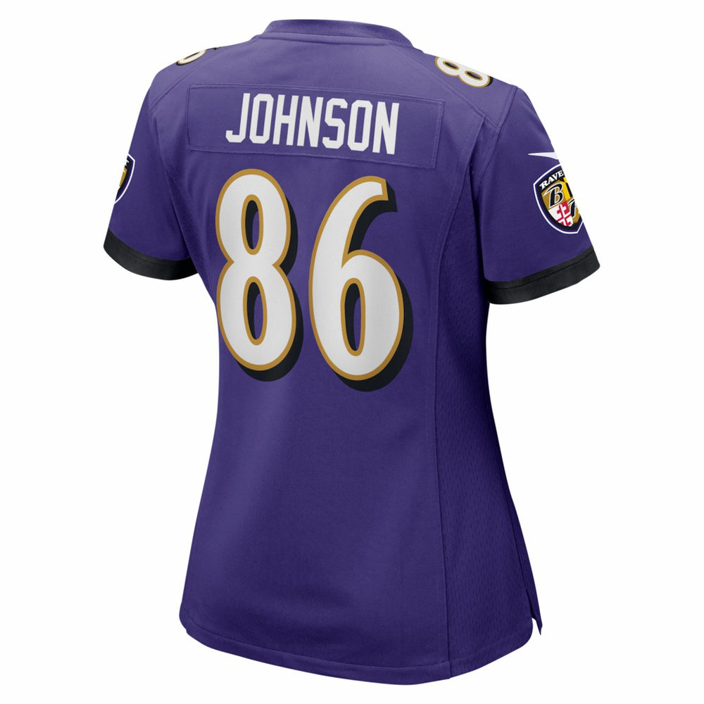 Cornelius Johnson Baltimore Ravens Women's Team Game Jersey Purple | Nike for Sale