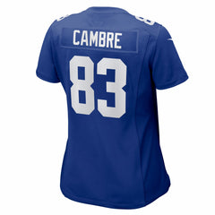 Dalen Cambre New York Giants Women's Team Game Jersey Royal | Nike for Sale