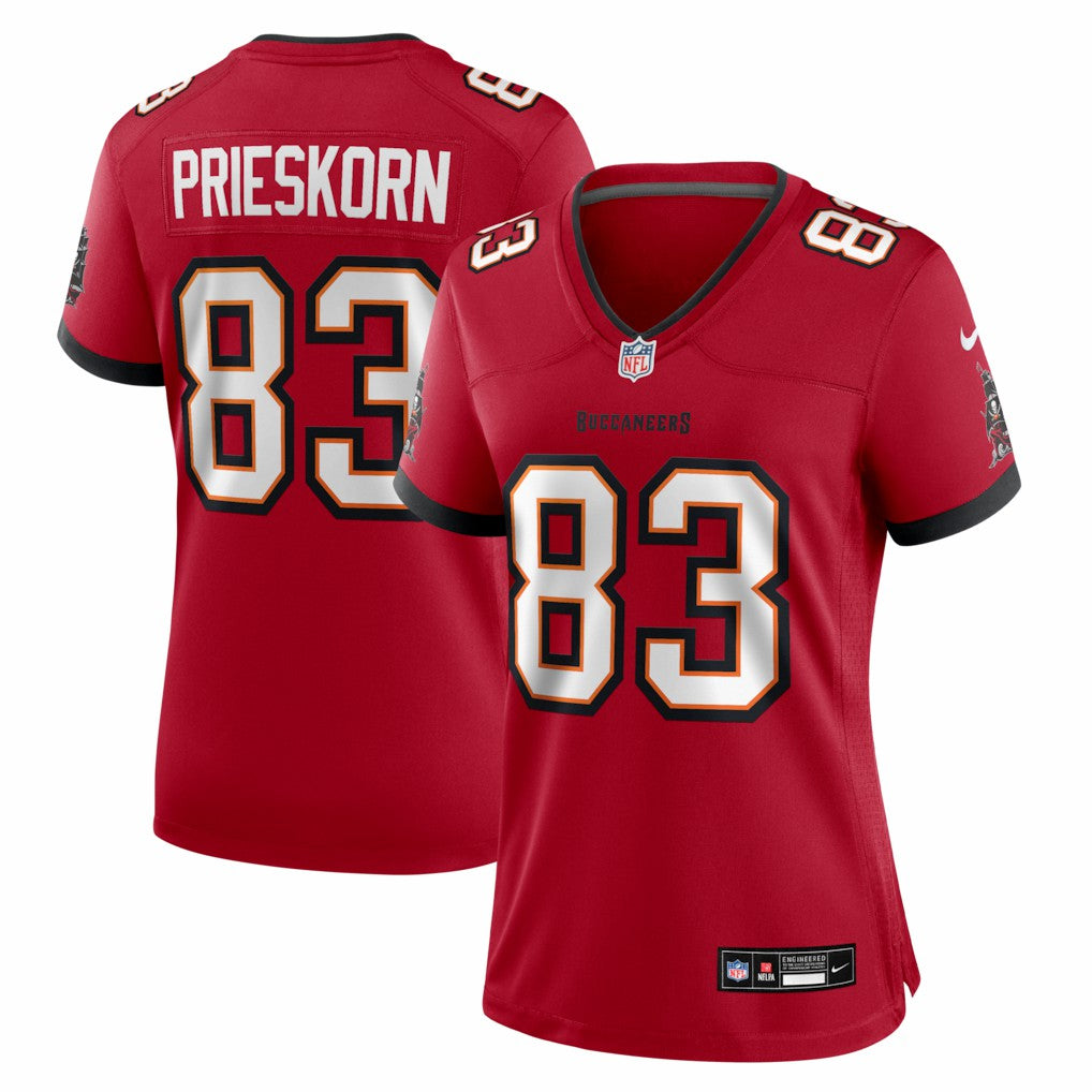 Caden Prieskorn Tampa Bay Buccaneers Women's Team Game Jersey Red | Nike for Sale