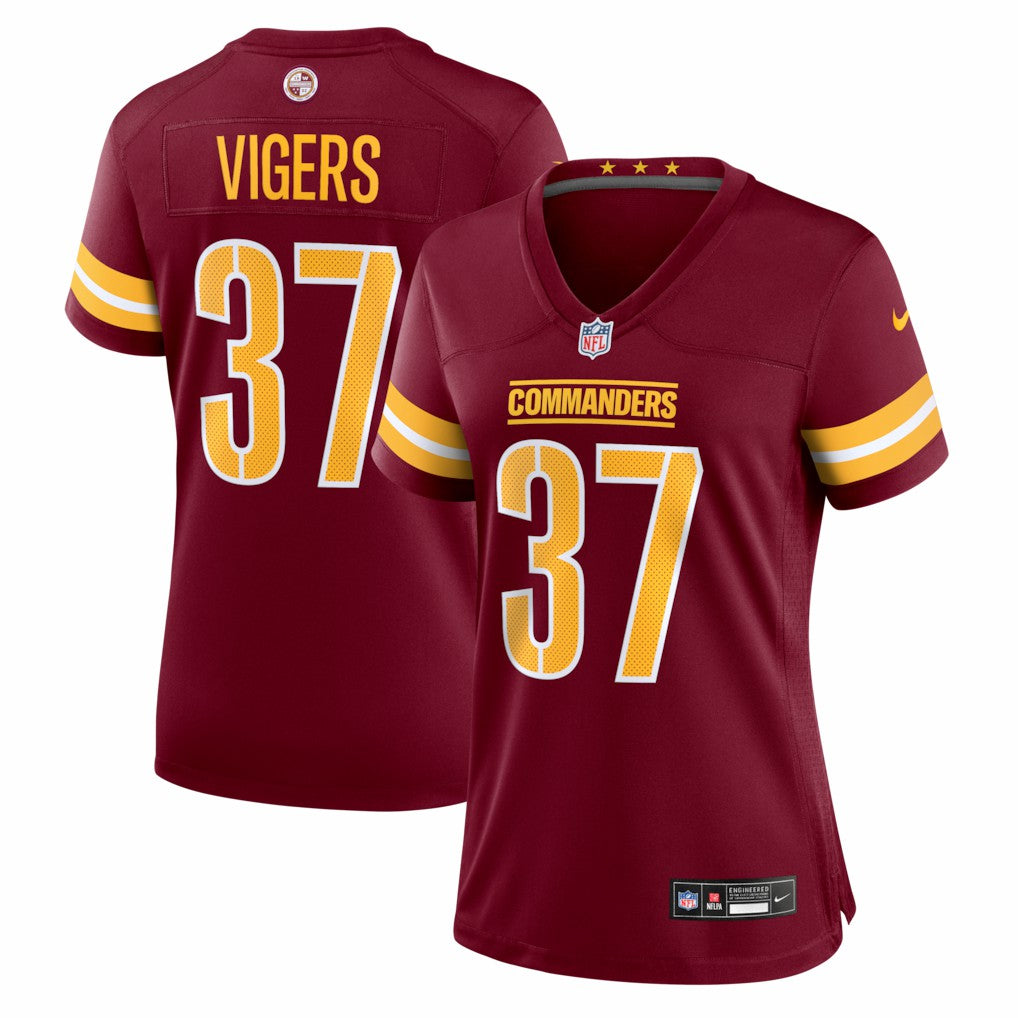 Car'lin Vigers Washington Commanders Women's Team Game Jersey Burgundy | Nike for Sale