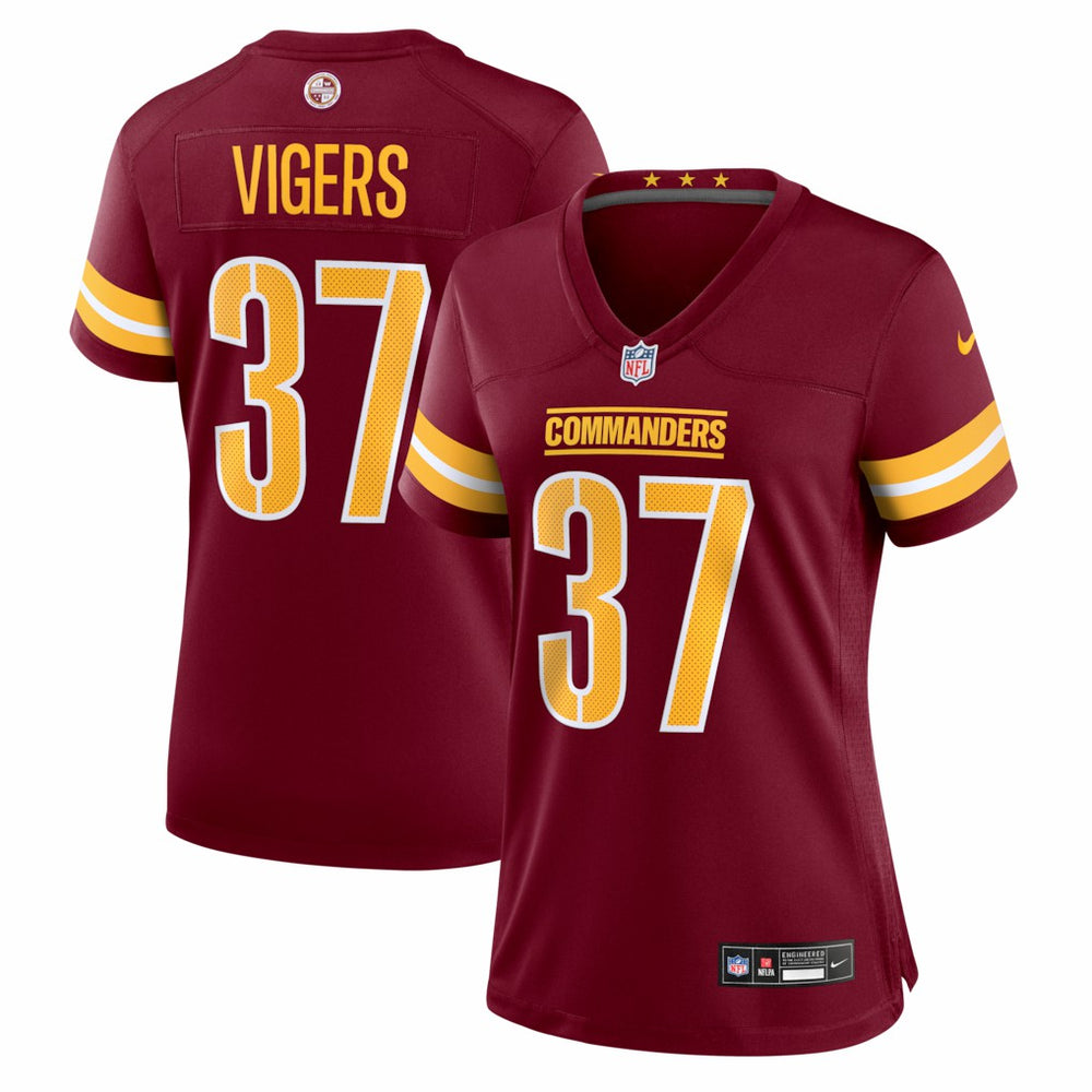 Car'lin Vigers Washington Commanders Women's Team Game Jersey Burgundy | Nike for Sale