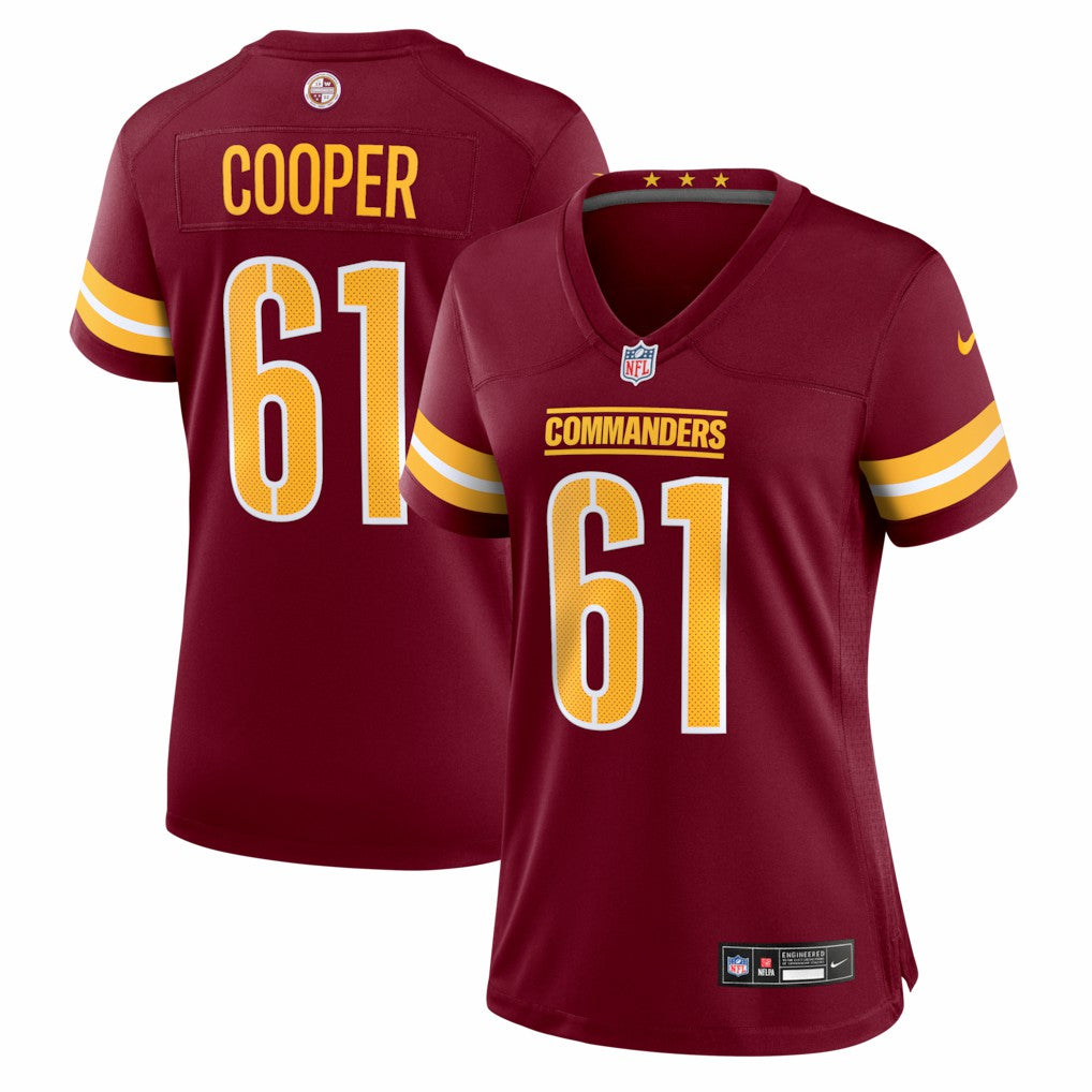 Tyler Cooper Washington Commanders Women's Team Game Jersey Burgundy | Nike for Sale