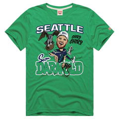 Sam Darnold Seattle Seahawks Homage Unisex Caricature Player Graphic Tri-Blend T-Shirt Neon Green | NFL