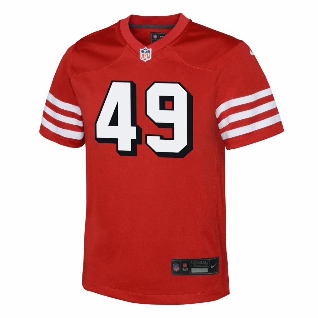 The Faithful San Francisco 49ers Youth Alternate 2 Game Jersey Scarlet | Nike for Sale