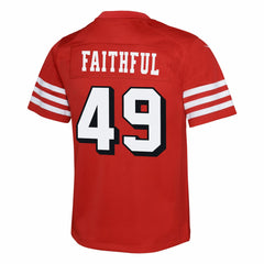 The Faithful San Francisco 49ers Youth Alternate 2 Game Jersey Scarlet | Nike for Sale