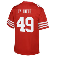 The Faithful San Francisco 49ers Youth Team Game Jersey Scarlet | Nike for Sale