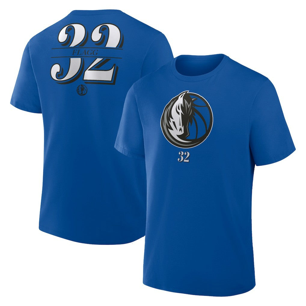 Cooper Flagg Dallas Mavericks In The Paint Name & Number T-Shirt Blue - NBA