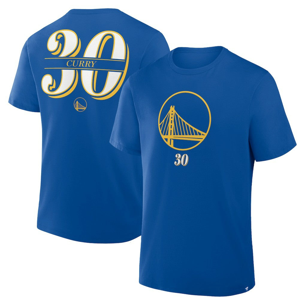 Stephen Curry Golden State Warriors In The Paint Name & Number T-Shirt Royal - NBA