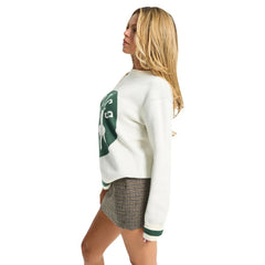 Boston Celtics Terez Unisex Oversized Sweater Cream - NBA