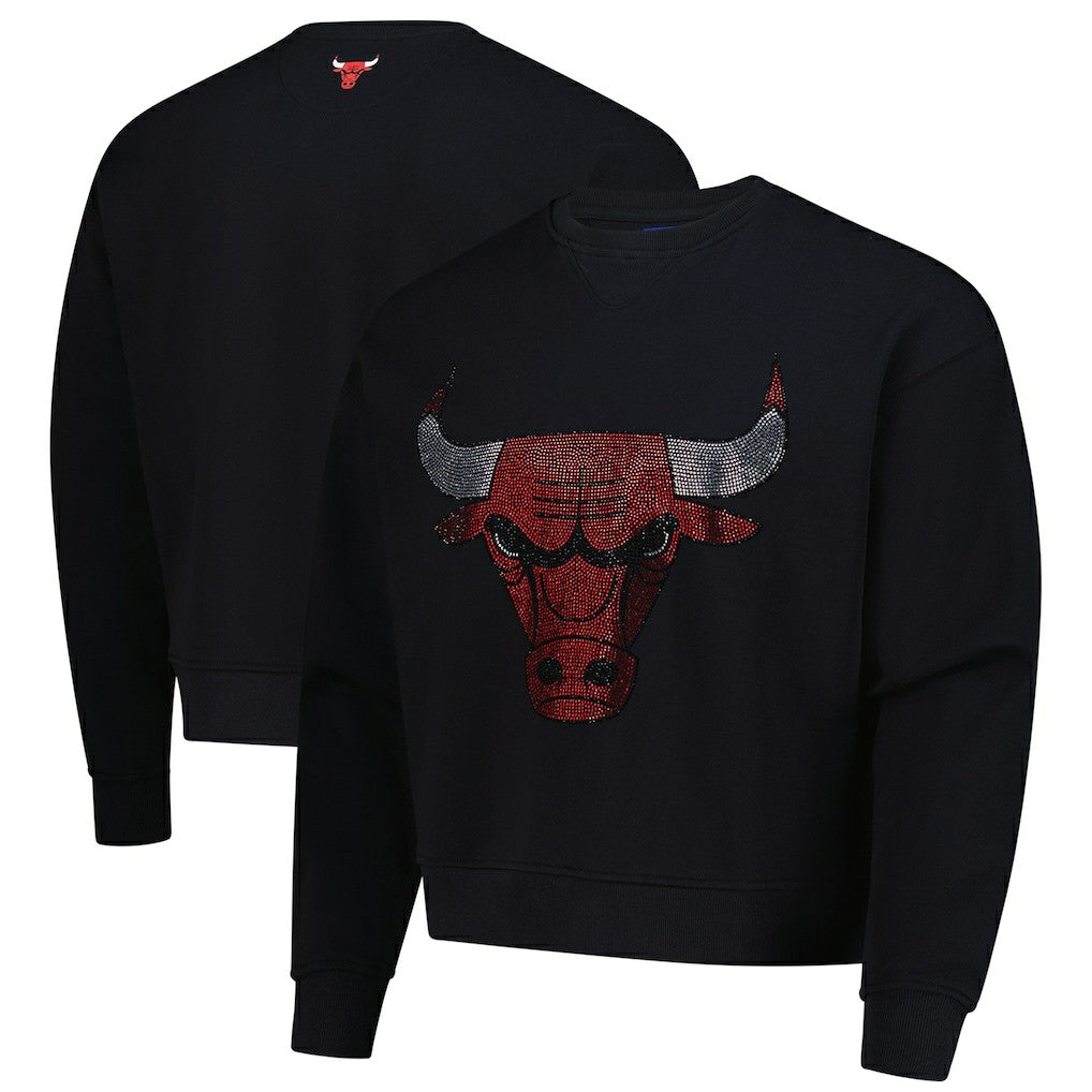 Chicago Bulls Terez Unisex Oversized Gemstone Logo Sweatshirt Black - NBA