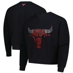 Chicago Bulls Terez Unisex Oversized Gemstone Logo Sweatshirt Black - NBA
