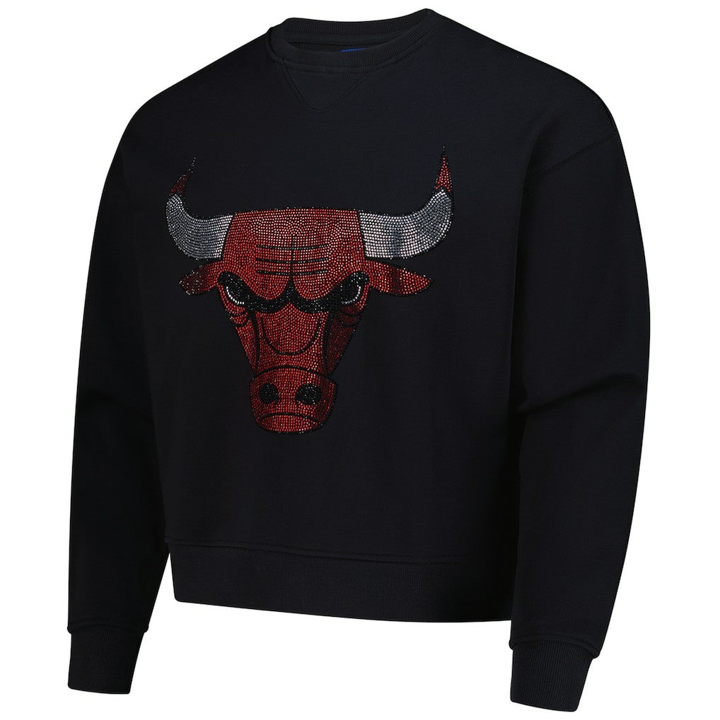 Chicago Bulls Terez Unisex Oversized Gemstone Logo Sweatshirt Black - NBA