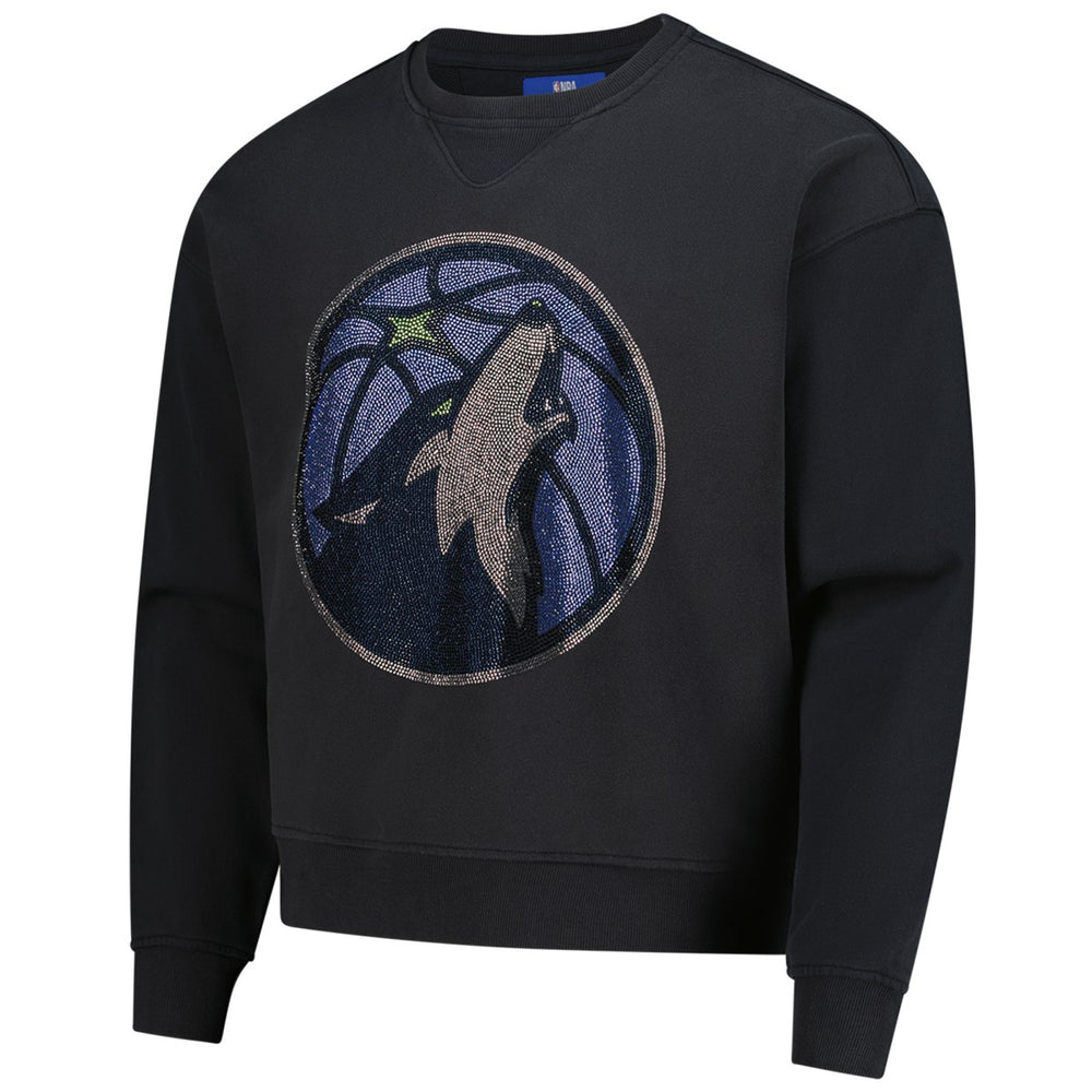 Minnesota Timberwolves Terez Unisex Oversized Gemstone Logo Sweatshirt Charcoal - NBA