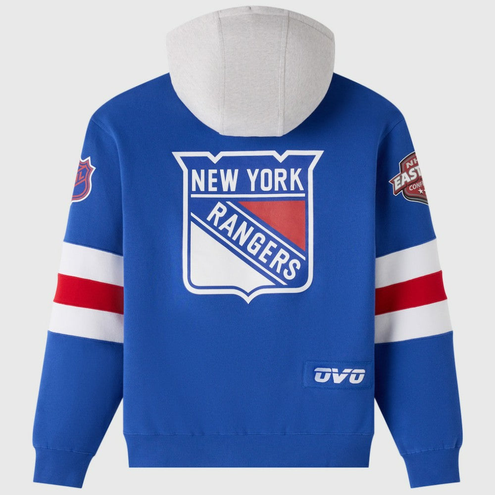 New York Rangers OVO x NHL Fleece Hoodie - Blue - NHL