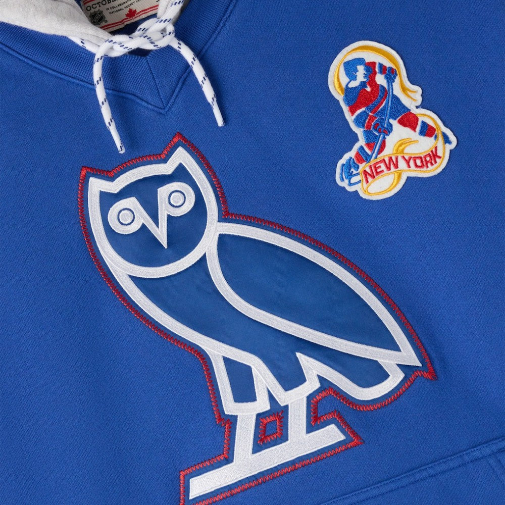 New York Rangers OVO x NHL Fleece Hoodie - Blue - NHL