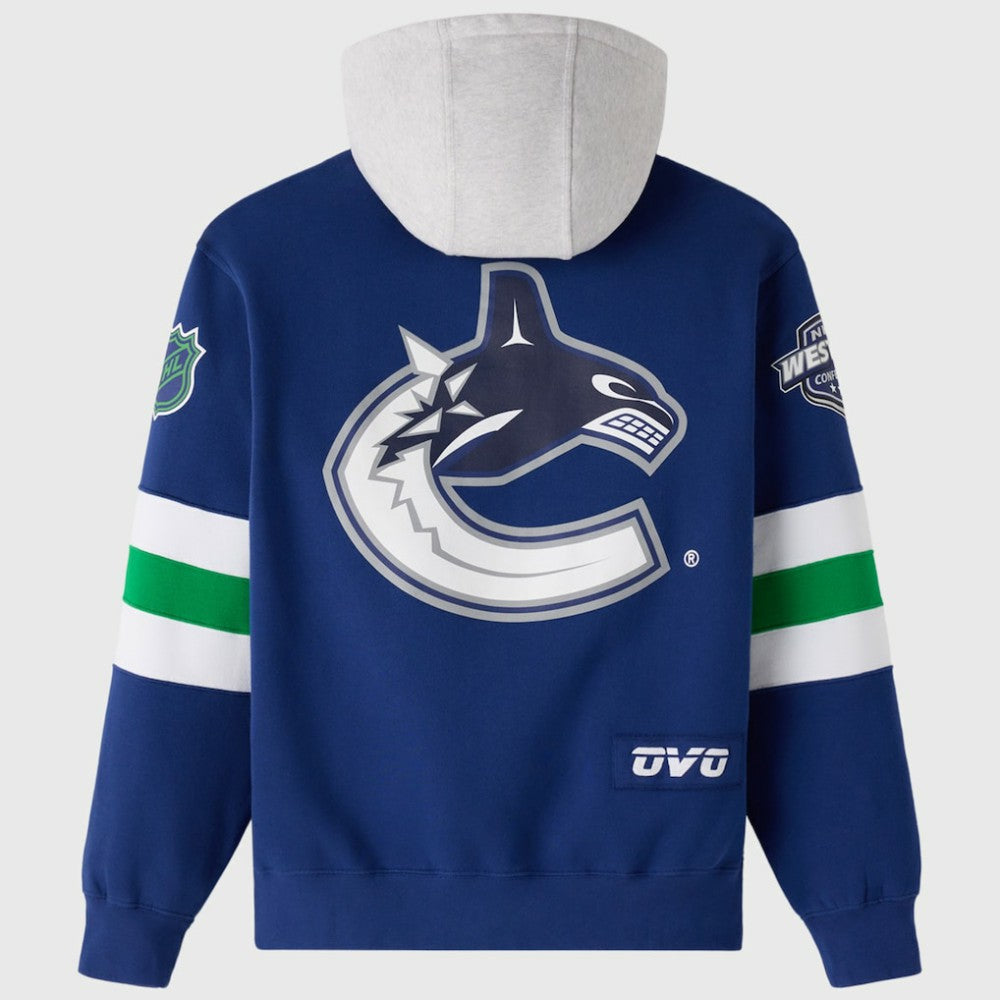 Vancouver Canucks OVO x NHL Fleece Hoodie - Blue - NHL