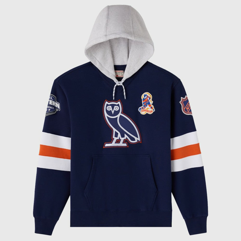 Edmonton Oilers OVO x NHL Fleece Hoodie - Navy - NHL