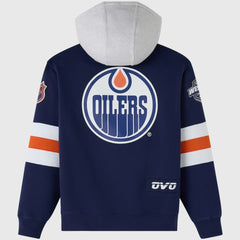 Edmonton Oilers OVO x NHL Fleece Hoodie - Navy - NHL