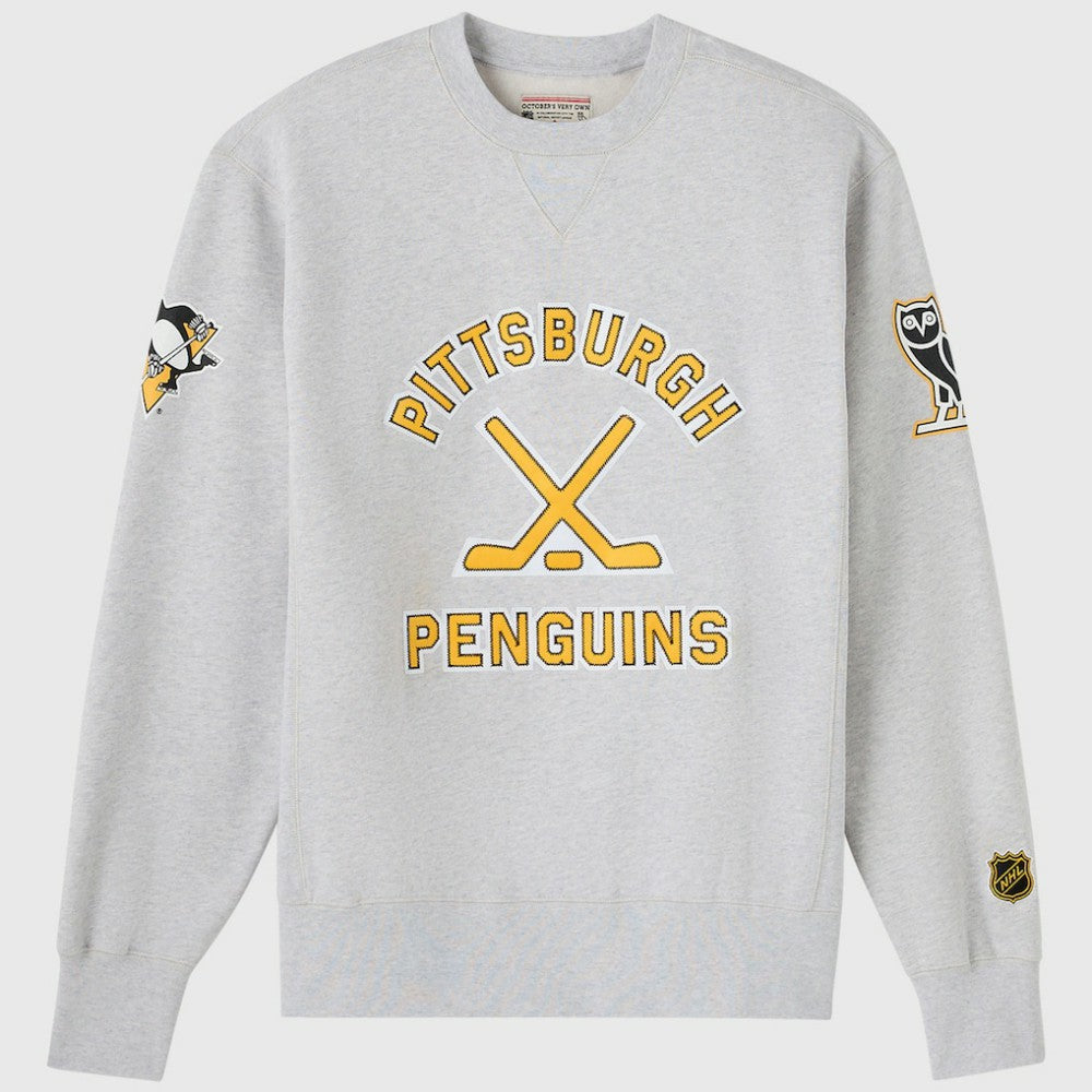 Pittsburgh Penguins OVO x NHL Fleece Sweatshirt - Heather Gray - NHL
