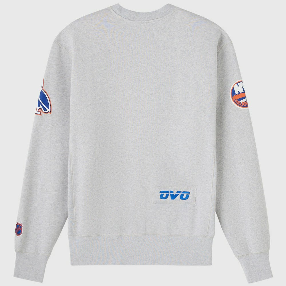 New York Islanders OVO x NHL Fleece Sweatshirt - Heather Gray - NHL