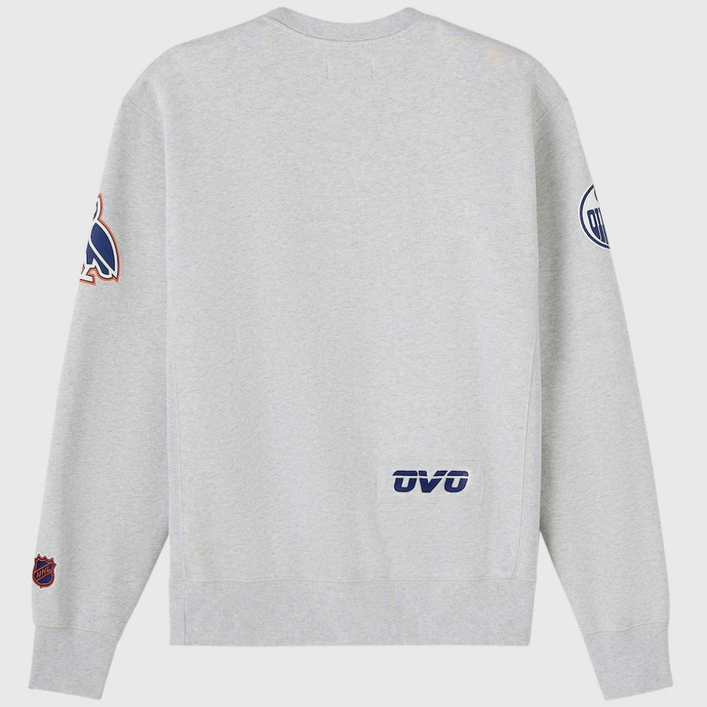 Edmonton Oilers OVO x NHL Fleece Sweatshirt - Heather Gray - NHL