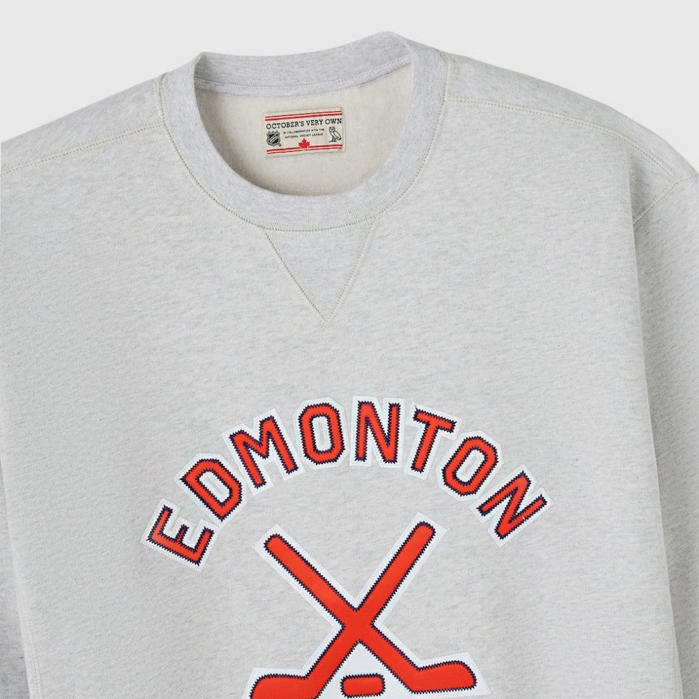 Edmonton Oilers OVO x NHL Fleece Sweatshirt - Heather Gray - NHL