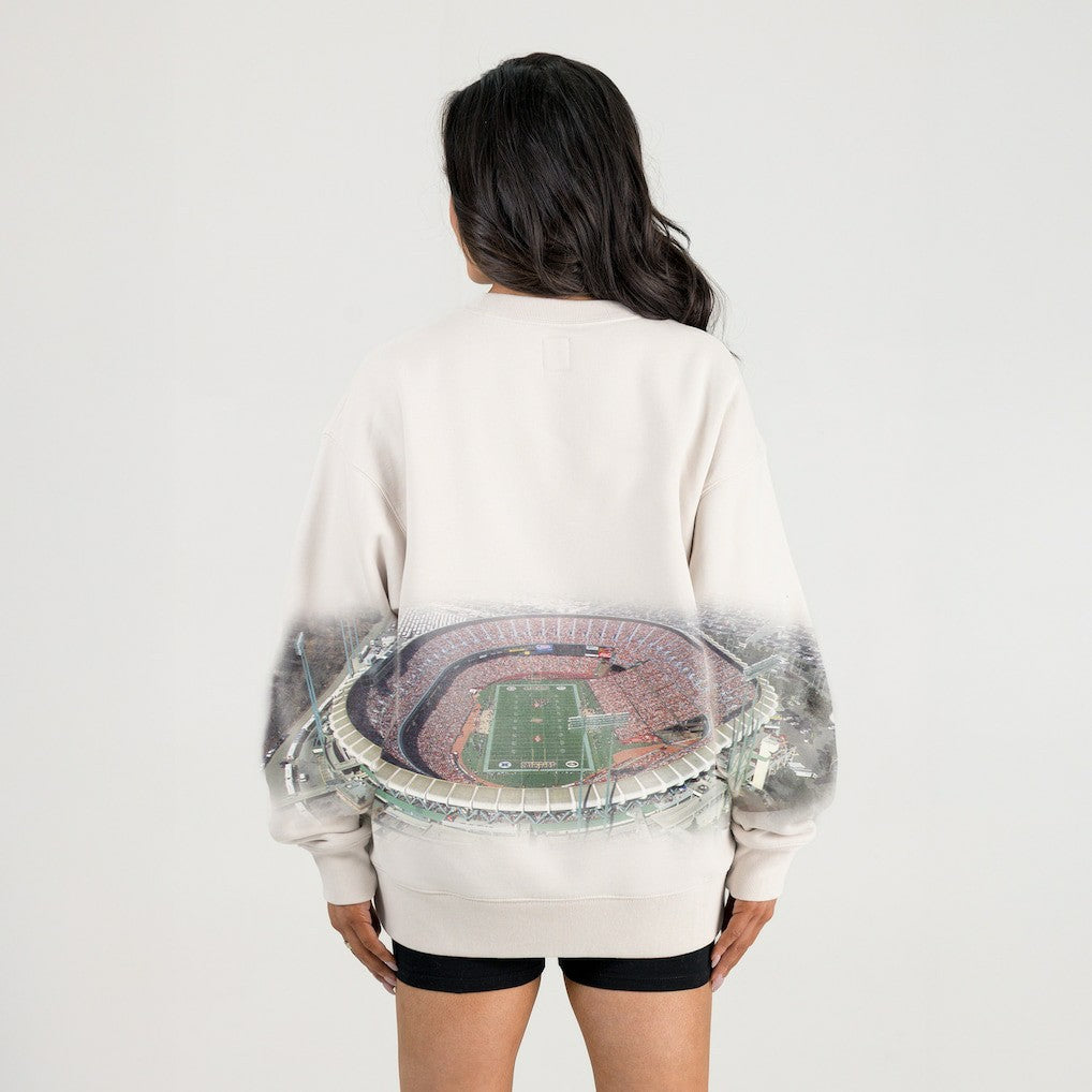San Francisco 49ers Gameday Couture Women's Power Move Stadium Premium Drop Shoulder Sweatshirt Natural | NFL