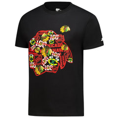 Chicago Blackhawks Starter Logo Collage T-Shirt - Black - NHL