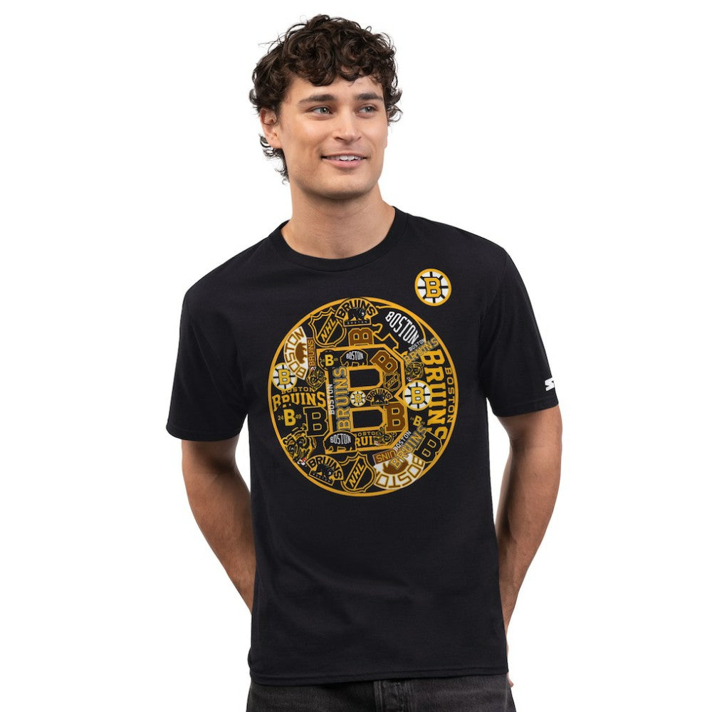 Boston Bruins Starter Logo Collage T-Shirt - Black - NHL