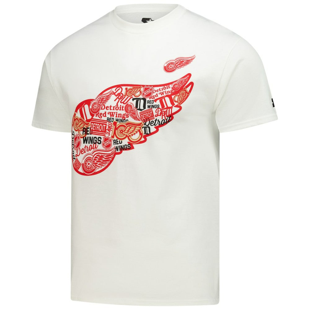 Detroit Red Wings Starter Logo Collage T-Shirt - White - NHL