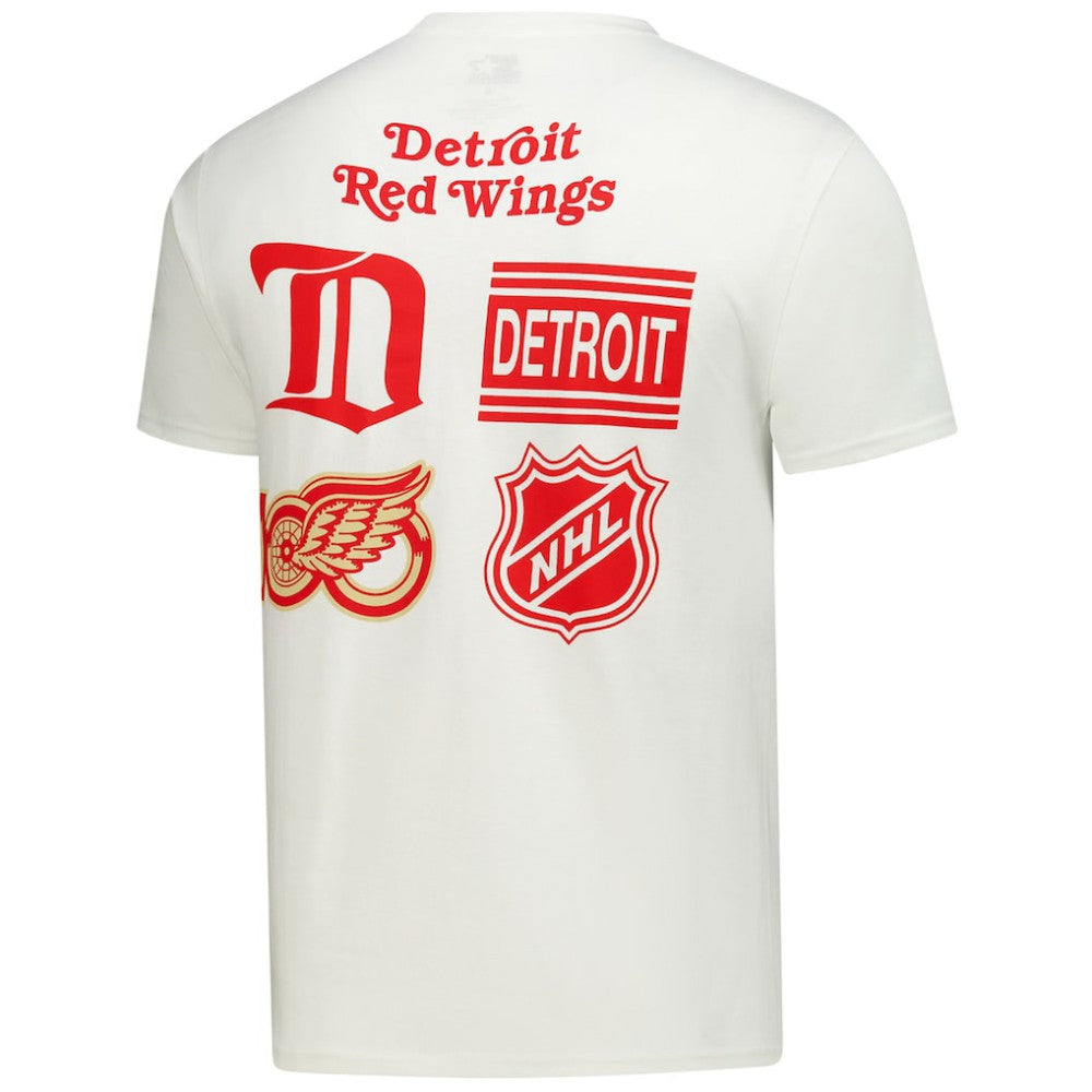 Detroit Red Wings Starter Logo Collage T-Shirt - White - NHL