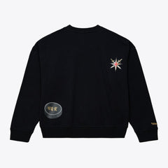 Vegas Golden Knights Mitchell & Ness Women's Crewneck Sweatshirt - Black - NHL