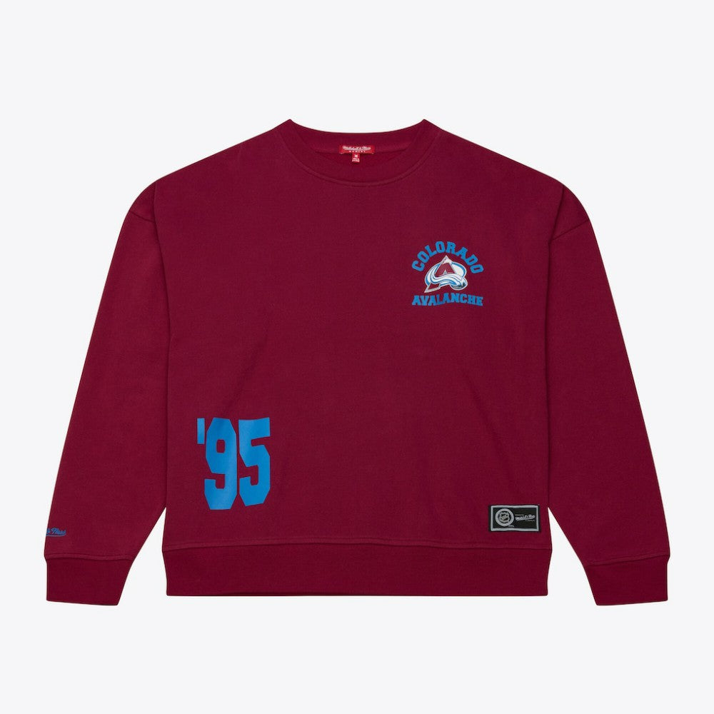 Colorado Avalanche Mitchell & Ness Women's Crewneck Sweatshirt - Maroon - NHL