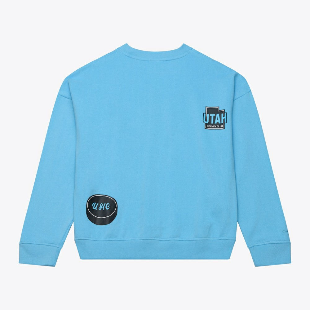 Utah Mammoth Mitchell & Ness Women's Crewneck Sweatshirt - Blue - NHL