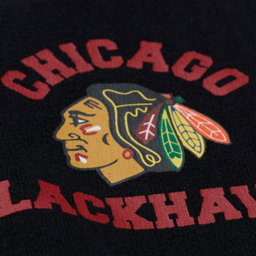 Chicago Blackhawks Mitchell & Ness Women's Crewneck Sweatshirt - Black - NHL