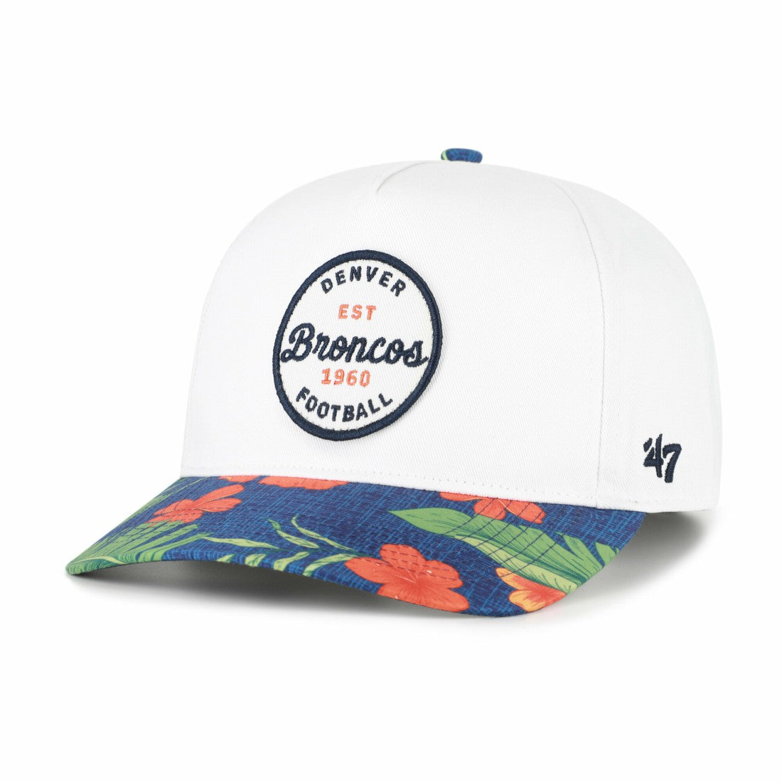 Denver Broncos '47 Beach Side Hitch Adjustable Hat White/Navy | 47 brand