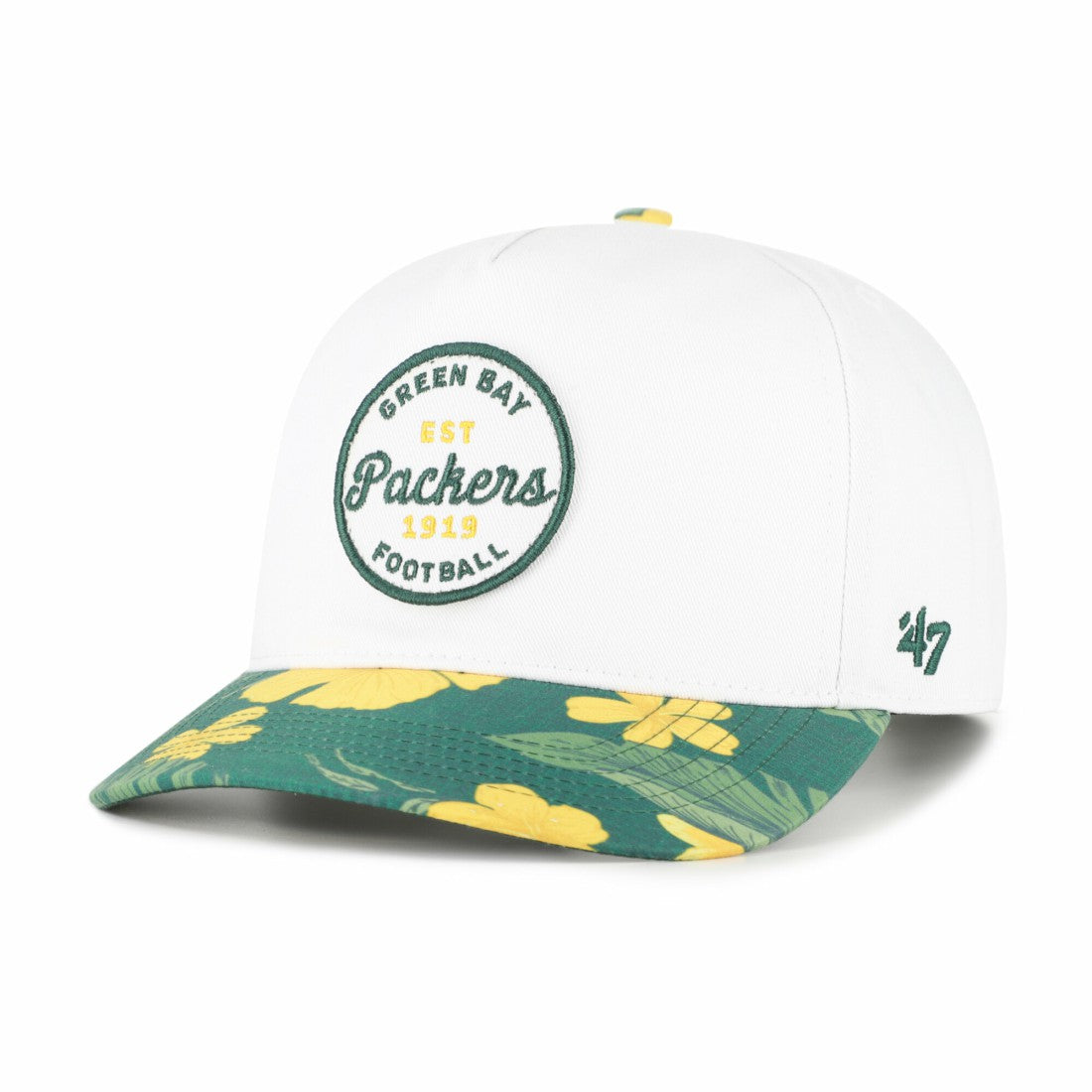 Green Bay Packers '47 Beach Side Hitch Adjustable Hat White/Green | 47 brand