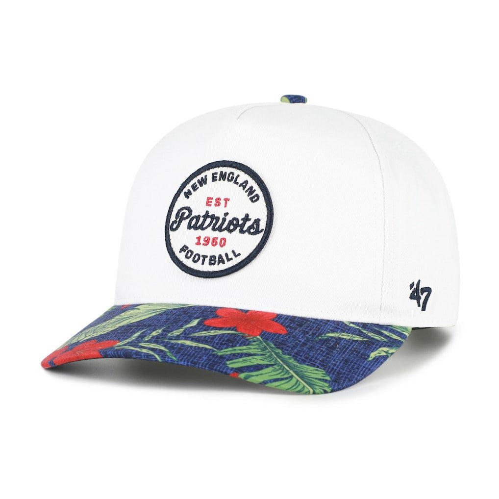 New England Patriots '47 Beach Side Hitch Adjustable Hat White/Navy | 47 brand