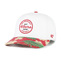 San Francisco 49ers '47 Beach Side Hitch Adjustable Hat White/Scarlet | 47 brand
