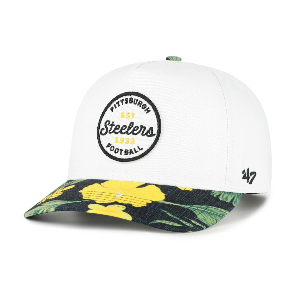 Pittsburgh Steelers '47 Beach Side Hitch Adjustable Hat White/Black | 47 brand
