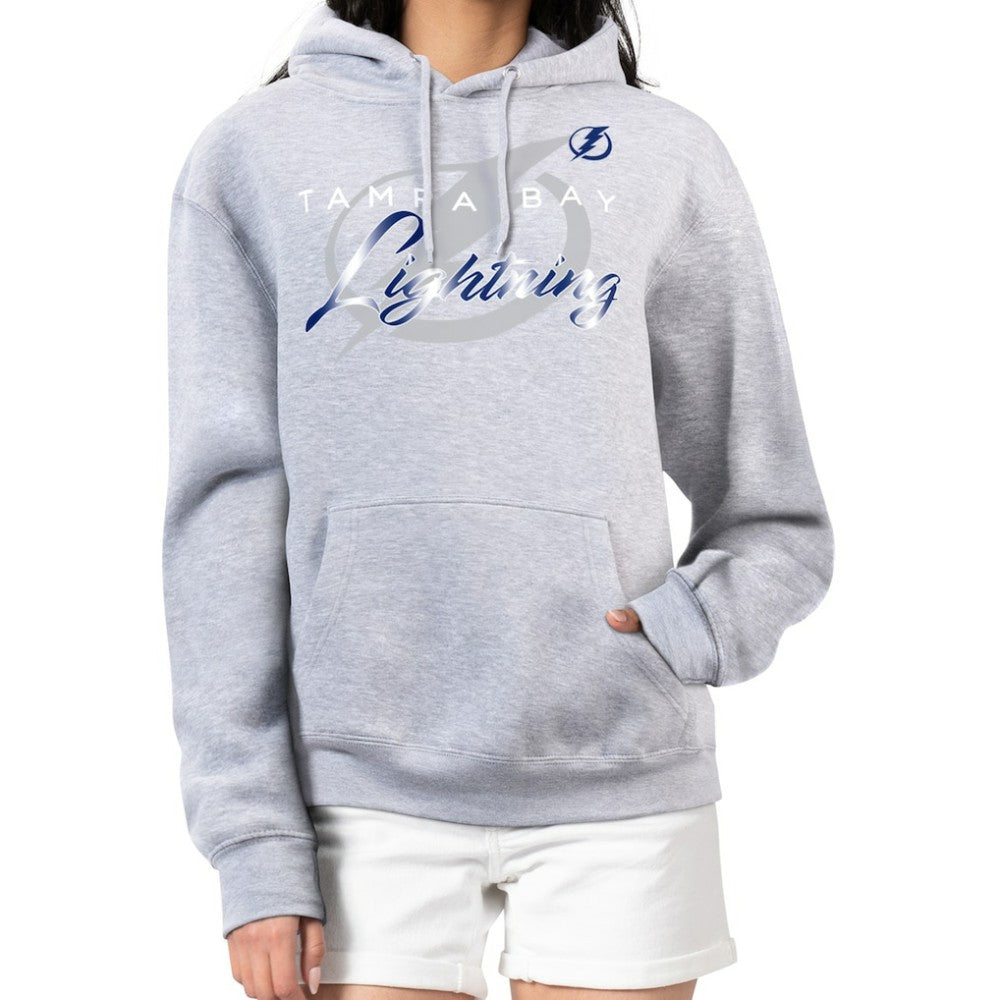 Tampa Bay Lightning G-III 4Her by Carl Banks Women's Shadow Logo Fleece Hoodie - Gray - NHL